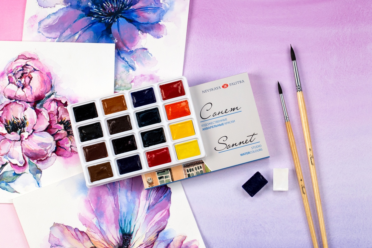 Set of Watercolours "Sonnet"