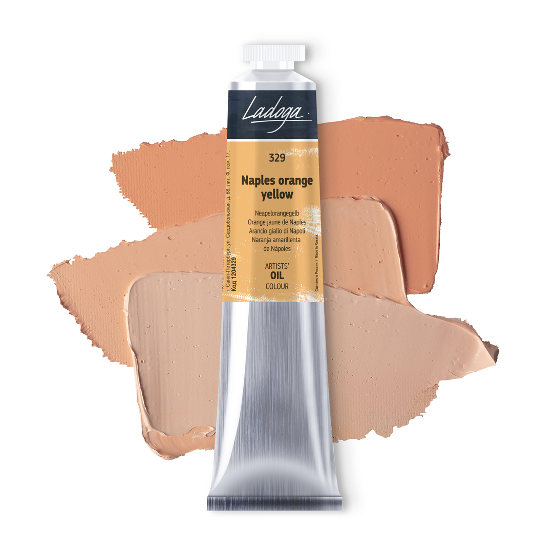 Oil colour "Ladoga", Naples orange yellow, tube, № 329